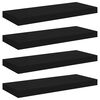 vidaXL Estante flotante de pared 4 uds MDF negro 60x23,5x3,8 cm