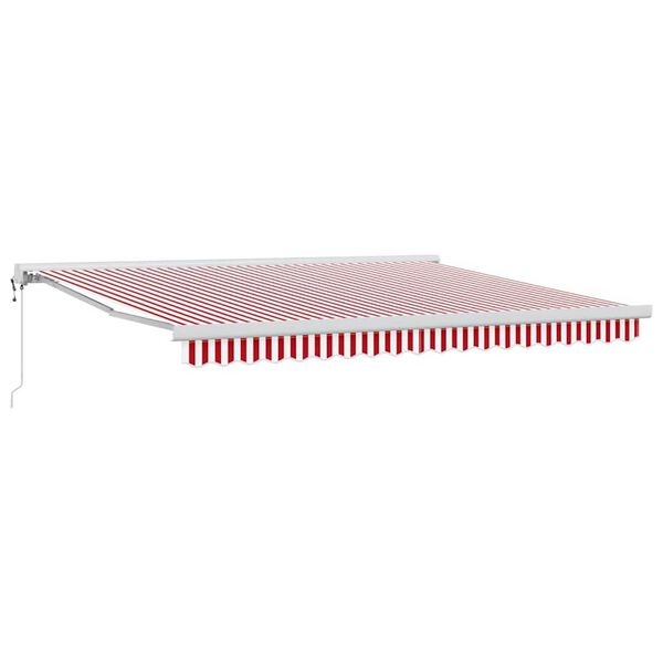 vidaXL Toldo Retráctil Rojo y 400 x 300 cm Tela y Metal