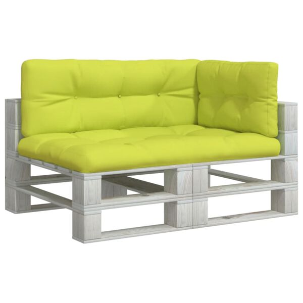 vidaXL Cojines para sof&aacute; de palets 3 unidades tela verde claro