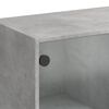 vidaXL Mesa de centro con puertas de vidrio grs hormig&oacute;n 102x50x42 cm
