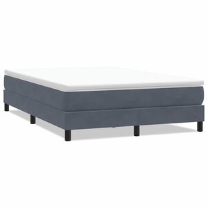 vidaXL Cama box spring sin colch&oacute;n terciopelo gris oscuro 160x210 cm