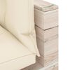 vidaXL Muebles de jard&iacute;n de palets 6 pzas y cojines madera de pino