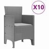 vidaXL Conjunto de Comedor de Jard&iacute;n 11 pcs Gris Claro Polipropileno