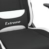 vidaXL Silla gaming tela negro y blanco