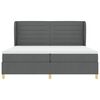 vidaXL Cama tipo Box Spring con colch&oacute;n Gris oscuro 200 x 200 cm tela