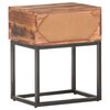vidaXL Mesita de noche de madera de acacia rugosa 40x30x50 cm