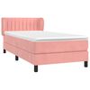 vidaXL Cama box spring con colch&oacute;n terciopelo rosa 90x190 cm