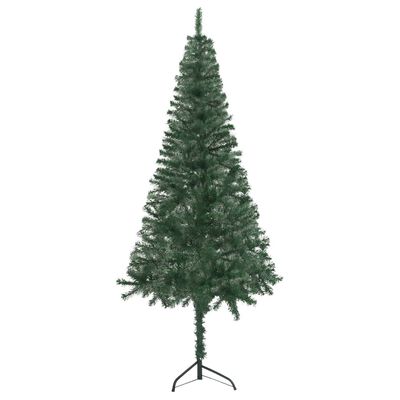 vidaXL Árbol de Navidad de esquina con luces PVC verde 180 cm