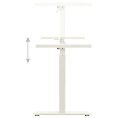 vidaXL Estructura de escritorio de altura ajustable manivela blanco