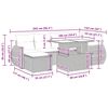 vidaXL Set de sofás de jardín 7 pzas con cojines ratán PE gris claro