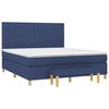 vidaXL Cama box spring con colch&oacute;n tela azul 180x200 cm