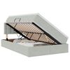 vidaXL Cama de almacenamiento LED con colch&oacute;n Gris Claro 120 x 200 cm