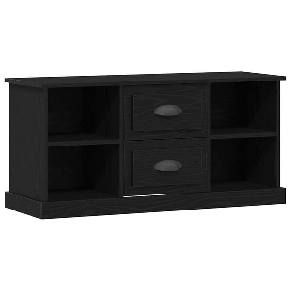 vidaXL Gabinete de TV con caj&oacute;n Roble Negro 99,5 x 35,5 x 48 cm