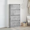 vidaXL Mueble zapatero 4 cajones abatibles gris hormig&oacute;n 80x21x163,5cm