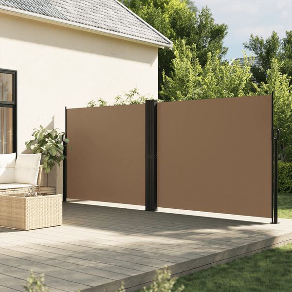 vidaXL Toldo lateral retráctil gris taupe 160x1000 cm