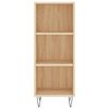 vidaXL Aparador de madera contrachapada roble Sonoma 34,5x34x180 cm