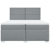 vidaXL Cama box spring con colch&oacute;n tela gris claro 200x200 cm