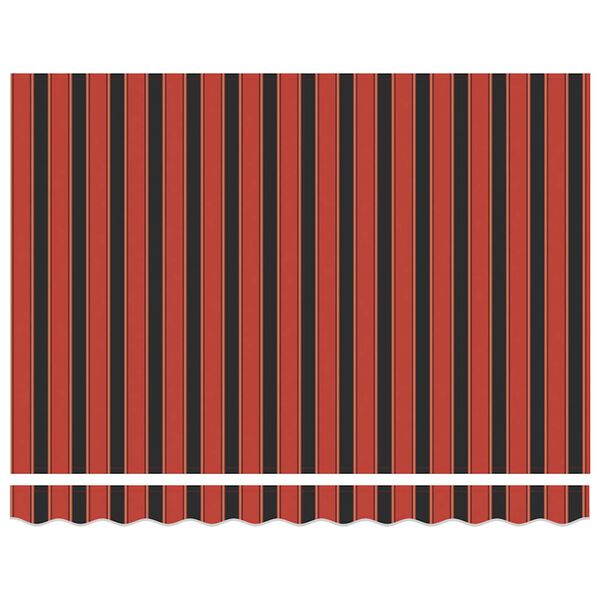 vidaXL Toldo Retr&aacute;ctil Naranja y Negro 300 x 250 cm Poli&eacute;ster y metal