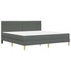 vidaXL Estructura de cama con colch&oacute;n Gris oscuro 180 x 200 cm tela