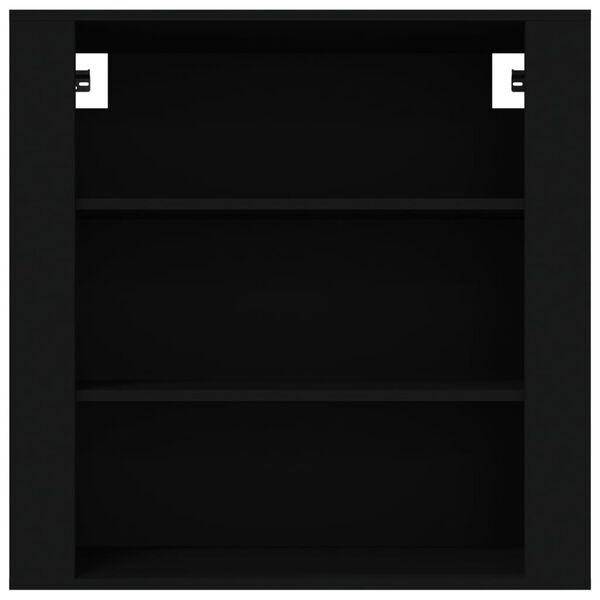 vidaXL Armario de pared madera contrachapada negro 80x33x80 cm