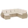 vidaXL Set sof&aacute;s de jard&iacute;n 7 piezas y cojines rat&aacute;n sint&eacute;tico beige