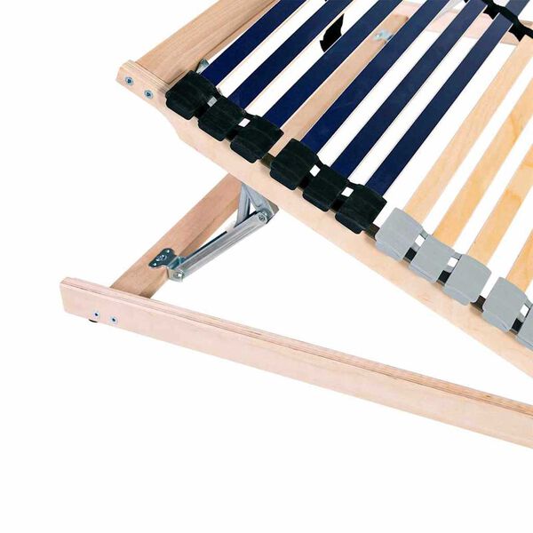 vidaXL Base de lamas Marrón 100 x 190 cm Madera de haya maciza