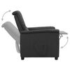 vidaXL Sill&oacute;n reclinable de tela gris oscuro