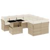 vidaXL Set de sof&aacute;s de jard&iacute;n 9 pzas con cojines rat&aacute;n sint&eacute;tico beige