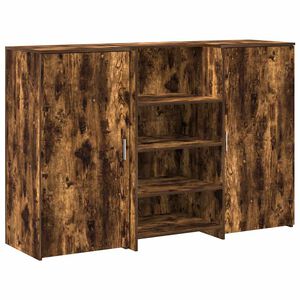 vidaXL Mostrador de recepci&oacute;n roble ahumado 155x50x103,5 cm