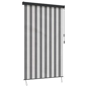vidaXL Estor enrollable Antracita y Blanco 160 x 250 cm