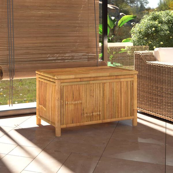 vidaXL Caja de almacenaje de jard&iacute;n bamb&uacute; 90x52x55 cm