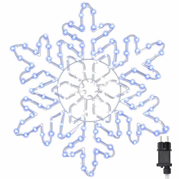 vidaXL Copos de nieve navide&ntilde;os Azul 55.5 x 55.5 x 0.75 cm PVC
