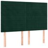 vidaXL Estructura cama sin colch&oacute;n terciopelo verde oscuro 140x190 cm