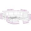 vidaXL Set de sof&aacute;s jard&iacute;n 6 pzas con cojines madera abeto Douglas