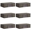 vidaXL Caja de almacenamiento con ventana lateral transparente 6 pcs