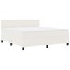 vidaXL Cama tipo Box Spring Manual Crema y Blanco 203 x 180 x 88 cm