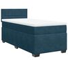 vidaXL Cama box spring con colch&oacute;n terciopelo azul oscuro 80x200 cm
