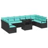 vidaXL Conjunto de sof&aacute; de jard&iacute;n 11 uds. 10-N&uacute;mero de plazas