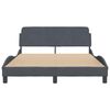 vidaXL Estructura de cama Dover terciopelo gris oscuro 120x200cm