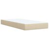 vidaXL Cama box spring con colch&oacute;n tela color crema 80x200 cm