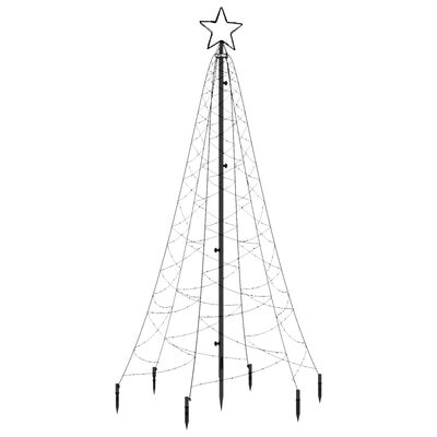 vidaXL Árbol de Navidad con pincho 200 LED de colores 180 cm