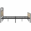 vidaXL Estructura de cama sin colch&oacute;n metal roble ahumado 180x200 cm