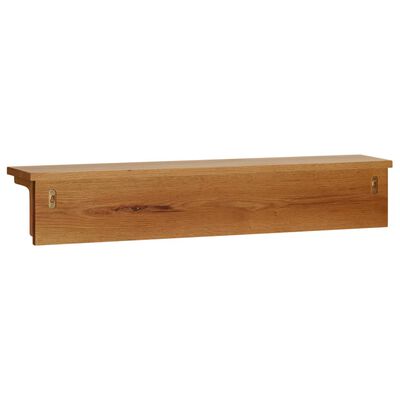 vidaXL Perchero de madera maciza de roble 90x16x16 cm