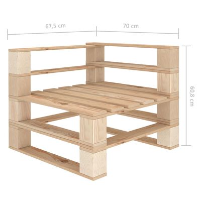 vidaXL Juego de muebles de palés para jardín 7 piezas de madera