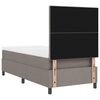 vidaXL Cama tipo Box Spring con colch&oacute;n con LED Taup&eacute; 80 x 200 cm tela