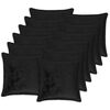 vidaXL Coj&iacute;n decorativo 12 uds. HOUTEN Negro 50 x 50 cm Franela