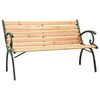 vidaXL Banco de jard&iacute;n hierro fundido y madera maciza de abeto 123 cm