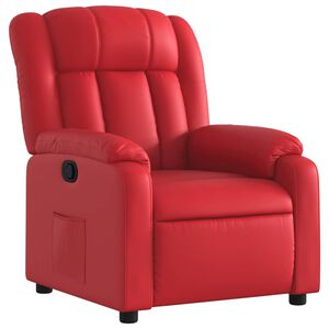 vidaXL Sill&oacute;n reclinable de cuero sint&eacute;tico rojo