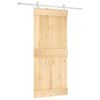 vidaXL Puerta Corredera Natural y Blanco 90 x 210 cm