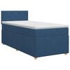 vidaXL Cama box spring con colch&oacute;n con cabecera Azul 80 x 200 cm Tela